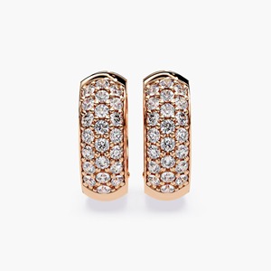 Elegantes Pendientes de Aro con Diamantes Cultivados en Laboratorio de 0.85CT en Oro de 14K, Diseño Grueso con Pavé, Joyería de Lujo para Mujer, Certificación VS+ IGI, Regalo - Product Image 1