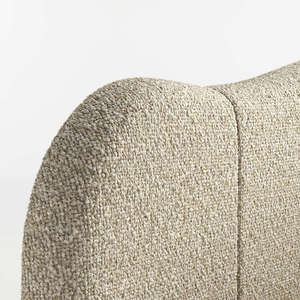 Luxury Extended Scalloped <b>Headboard</b> Fully Upholstered Boucle <b>Bed</b> Modern <b>King</b> <b>Size</b> Platform <b>Bed</b> Bedroom Furniture - Product Image 6