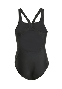 Maillot de bain une pièce pour femme, bleu uni, dos croisé, design ajouré, tissu extensible - Product Image 3