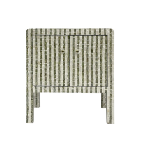Table de chevet moderne en nacre au design chic, fabriquée à la main par une usine vietnamienne, vente en gros - Product Image 1