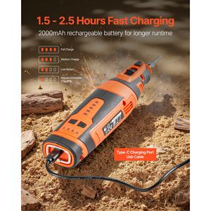 Affûteur de chaîne de tronçonneuse sans fil réglable à 5 vitesses, 5000-30000 tr/min, rechargeable, outil d'affûtage portatif pour tronçonneuse, accessoire - Product Image 5