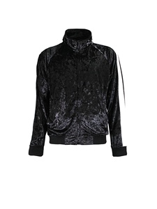 Ensemble 2 pièces pour hommes, tenue urbaine et stylée, vêtement en velours avec fermeture éclair, à rayures latérales, coupe cintrée, boîtier avant, à fermeture éclair - Product Image 5