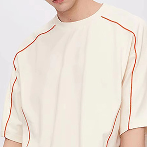 เสื้อยืดแร็กแลนถักนิตติ้งพรีเมียมสำหรับผู้ชาย เสื้อผ้าลำลองแขนยาว คอกลม ผ้าฝ้าย รับทำโลโก้ตามสั่ง รับผลิตแบบ OEM ODM ขายส่ง - Product Image 3