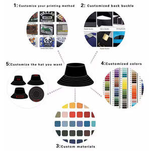 High Quality Casual Customizable Extra Large Unisex <b>Reversible</b> Polyester <b>Bucket</b> <b>Hat</b> with Embroidery Adjustable Summer Sun <b>Hat</b> - Product Image 5