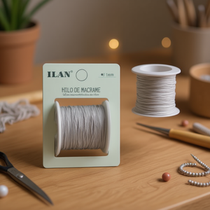 Filo per Macramè Ilan 1mm 100M Grigio, Cordoncino per Artigianato - Product Image 3