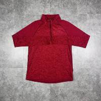 Haut d'entraînement d'été respirant à manches longues pour homme Denish Sports Wear, avec fermeture éclair 1/4, séchage rapide, couleur unie
