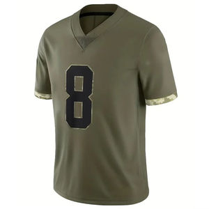 Nueva Camiseta de Fútbol Americano Sublimada Personalizada para Adolescentes, 100% Poliéster, Corta, Transpirable y Ecológica, Gran Venta - Product Image 1