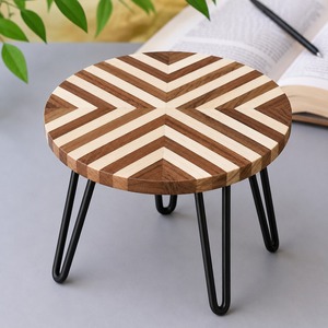 Durable Wooden And Iron <b>Cake</b> <b>Stand</b> For Cupcake Presentation Rustic Serving And Wedding Decoration - Product Image 3
