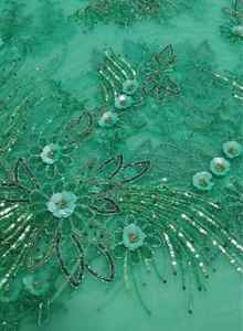 Tissu en dentelle perlée à la main de luxe, vente en gros directe d'usine, pour robe de mariée, robe de soirée, approvisionnement en vrac - Product Image 4