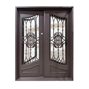 Royal Luxury wrought iron main gate – Modern design, <b>swing</b>-opening style, rust-resistant and waterproof finish, easy to use. - Product Image 1