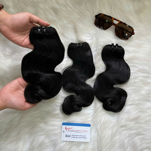 Vietnamese Human Hair Steam <b>Body</b> <b>Wave</b> Weft Hair Extensions Double Drawn Soft Natural Ready Stock - Product Image 4