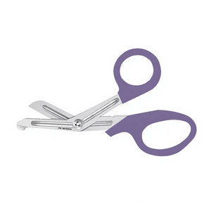 Ciseaux de traumatologie pour infirmières, 5,5 pouces, violets, en acier inoxydable de qualité allemande, pour premiers secours, bandages et coupes d'urgence médicales - Product Image 3