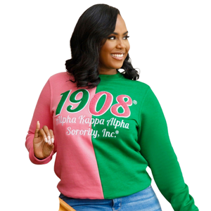 Sweat-shirt décontracté d'hiver en polaire demi-épaisseur pour femme, respirant et écologique, avec broderie de lettres grecques, col rond de qualité supérieure - Product Image 2