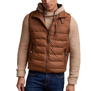 Chaqueta de invierno personalizada para hombre con chaleco acolchado 100% poliéster, chaleco acolchado cortavientos - Product Image 1