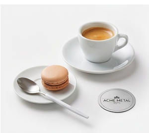 Ensemble de couverts à tête ronde finition mate avec manche en résine blanche – Vaisselle élégante pour la salle à manger moderne, la cuisine, les mariages et les fêtes - Product Image 6