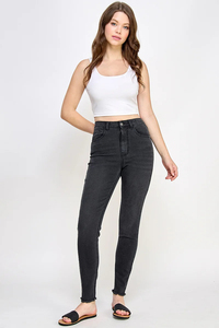 Premium Quality Latest Designs Women's Loose Fit <b>Elastic</b> <b>Waist</b> Vintage Style <b>Jeans</b> Trendy Comfortable Stylish Denim Pants OEM - Product Image 2