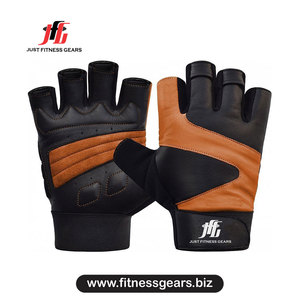 Half Finger Leather Gym <b>Gloves</b> Adjustable Wrist Strap <b>Weight</b> Lifting Unisex Breathable Non Slip - Product Image 1