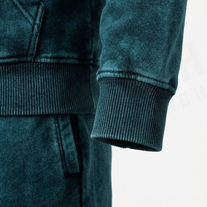 Ensemble de survêtement homme imprimé style hiver, délavé à l'acide, couleur personnalisable, séchage rapide, respirant, en coton, pour la gym et l'entraînement - Product Image 6