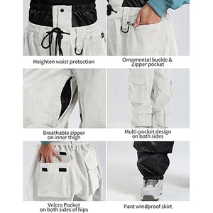 กางเกงกีฬาเอวสูงสำหรับทุกเพศ, กางเกงกีฬากลางแจ้งลำลองพิมพ์ลายกันลมกันน้ำกางเกงแบ็กกี้กางเกงสโนว์บอร์ด - Product Image 5