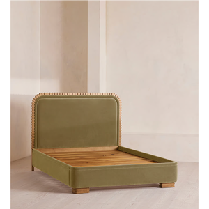 Base de Cama Moderna Suho con Cabecera Curva, Detalles Tallados Intrincados, Almacenamiento y Diseño Ecológico, Madera de Caoba Sólida - Product Image 3