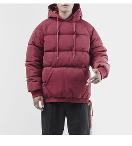 Clothing Custom <b>Waterproof</b> Jacket for Men Winter Shinny <b>Padded</b> Bomber Warm Thick Puffer Men's Hooded puffer Jackets - Product Image 2