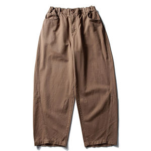 Pantalones Casuales Retro de Color Sólido para Hombre, Pantalones Anchos con Bolsillos Simples y Cintura Elástica, Estilo Banana - Product Image 2