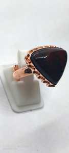 Handcrafted Gemstone Copper <b>Rings</b> and Bangles Set Artisan Jewelry <b>Adjustable</b> Copper Jewelry with Natural Gemstones - Product Image 2