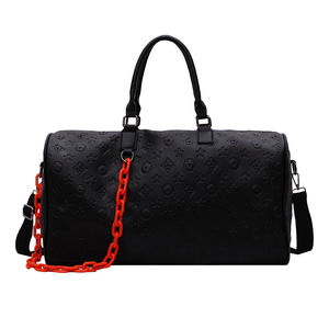 Sac de voyage personnalisable en jean imperméable de haute qualité, grande capacité, avec fermeture éclair, écologique, respirant, sangle réglable, sublimation - Product Image 4