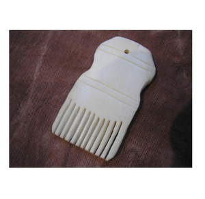 Peigne à cheveux indien écologique fait main en os de buffle, style fleur sculptée, pour massage crânien en os naturel - Product Image 5