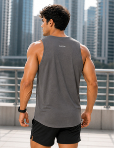 Chaleco de Verano 2026 para Hombre, Camiseta sin Mangas de Algodón Puro, Deportiva, Juvenil, para Fitness, Tejida - Product Image 4