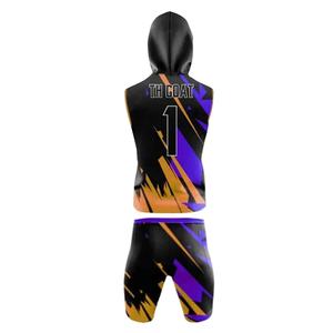 Ensemble de sport pour homme de qualité supérieure, coupe confortable, avec short à taille élastique pour une autonomie de mouvement maximale, uniforme 7 sur 7. - Product Image 3