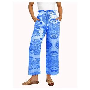 Pantalon de jogging personnalisé pour femme, pantalon de sport décontracté, prix d'usine, pantalon palazzo ample pour femme, mode estivale, vente en gros - Product Image 4