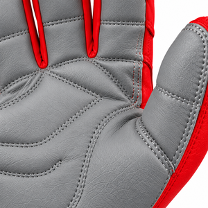 SINEWY SPORTS <b>Red</b> Leather Batting <b>Glove</b> Right Hand Durable Training <b>Glove</b> Hook And Loop Closure Unisex Adult - Product Image 4