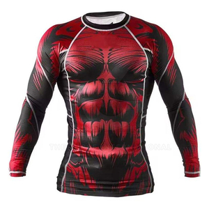Rashguards pour hommes fabriqués au Pakistan, tissu extensible lourd 220g, séchage rapide, manches longues, pour l'entraînement, prix abordable - Product Image 3