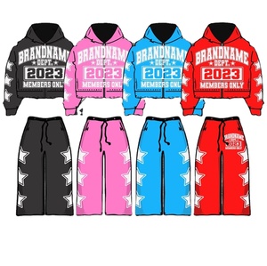 450 gsm Custom Braad Design <b>Flare</b> Tracksuit Zip up Acid Wash Tracksuit for Men Custom Wholesale Printed Acid Washed Flared Suit - Product Image 1