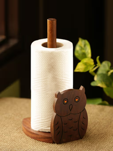 Portarrollos de papel de cocina, soporte de almacenamiento de cocina, soporte decorativo de madera para mesa, para uso en el hogar, cocina y restaurante. - Product Image 6