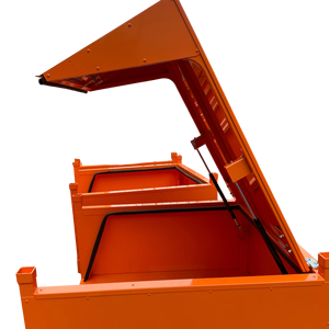 กล่องเก็บของอุตสาหกรรมสแตนเลสชุบสังกะสีแบบหนา ซ้อนได้ พร้อมฝาเปิด สำหรับใช้ในคลังสินค้า - Product Image 1