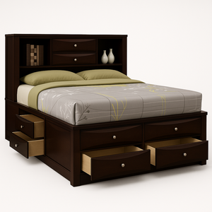 Nuevo Modelo OEM ODM, Camas de Madera al por Mayor, Mesitas de Noche, Armarios, Fácil Montaje, Juegos de Muebles Modernos para Dormitorios de Lujo - Product Image 3