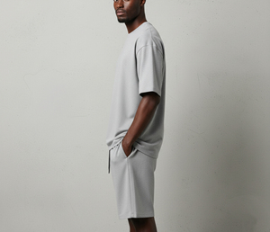 Ensemble de shorts amples et droits de style vintage américain, couleur unie, imprimé personnalisé, pour couple, marque tendance - Product Image 2