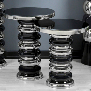 Table d'appoint en aluminium à prix abordable, plateau aspect feuilles, faite à la main, pour salon et chambre à coucher - Product Image 6