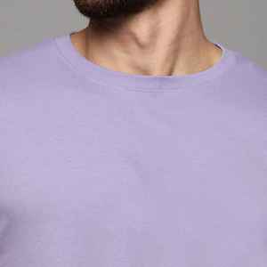 T-shirt pour homme à col rond, manches courtes, coupe ajustée, décontracté, en coton tricoté, couleur unie, design respirant - Product Image 5