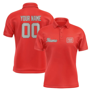 เสื้อโปโลพิมพ์ลายแบบซับลิเมชั่นสำหรับผู้ชาย  ผ้าโพลีเอสเตอร์ 100% - Product Image 2