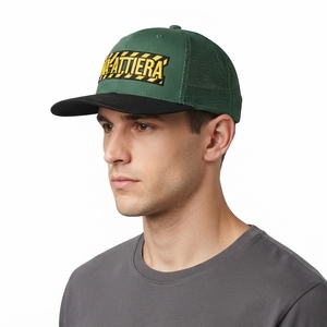 Casquette de baseball verte pour homme, style trucker, avec logo brodé personnalisé, dos en maille, ajustable, streetwear - Product Image 2