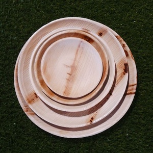 New Palm Leaf Outdoor <b>Plates</b> for Camping Trips and Garden Party Food Serving 7 Inch Round Shapes <b>Plates</b> Reception Dinner Service - Product Image 1