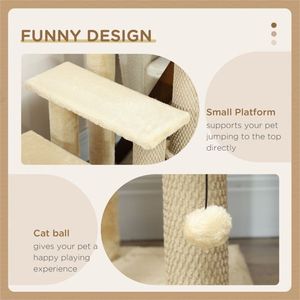 Grande Albero per Gatti da Interno di Lusso con Tiragraffi in MDF e Legno, Torre per Arrampicata per Gatti - Product Image 5