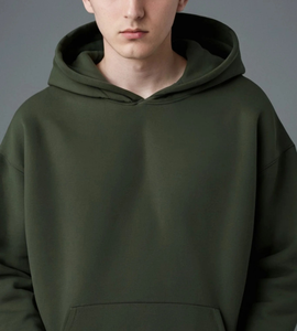 เสื้อฮู้ดดี้โอเวอร์ไซส์ผู้ชาย ผลิตโดย OEM ผ้าฟลีซคุณภาพสูง 100% ผ้าฝ้ายเนื้อหนัก 380 GSM  ปักโลโก้ตามสั่ง หลายสี  แบบเรียบ - Product Image 4