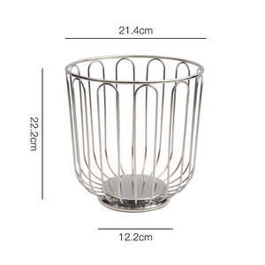 Cesta para Frutas de Acero Inoxidable 304, Decoración para el Hogar, Cesta Organizadora para Pan, Verduras y Frutas (Plateado, Tamaño L) - Product Image 3