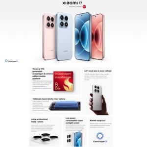 Xiao Mi 17, Teléfono Inteligente Android 16 con Pantalla Plana de 6.3 Pulgadas, 5G, Batería de 7000 mAh, Snap Dragon 8 Elite Gen5, Teléfono Inteligente Pequeño - Product Image 6
