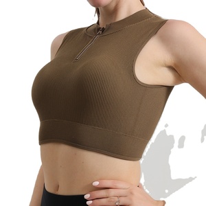 เสื้อชั้นในกีฬาแบบ Racerback สำหรับทุกเพศ รองรับทรงสูง คอสูง ไซส์ใหญ่ ครอบคลุมเต็มตัว มีฟองน้ำเสริม ไร้โครง ระบายอากาศได้ดี ปรับได้ - Product Image 1