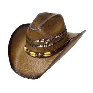 Chapeau de brousse en cuir suédé marron à large bord, protection solaire extérieure avec bande tressée et œillets de ventilation OEM - Product Image 2